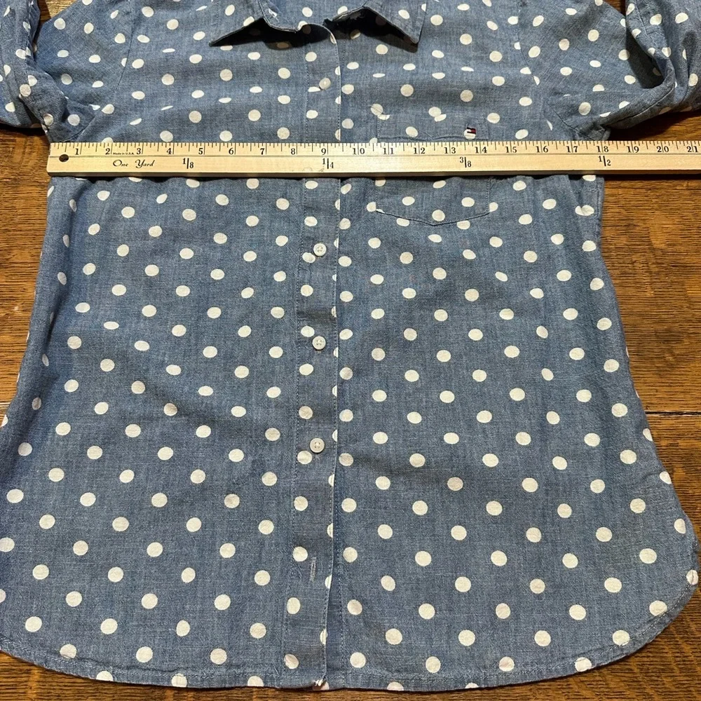 Tommy Hilfiger‎ vintage women’s denim look sz small polka dots - Picture 5 of 7